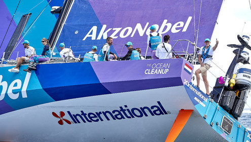 team AkzoNobel  in Volvo Ocean Race 2017-18.