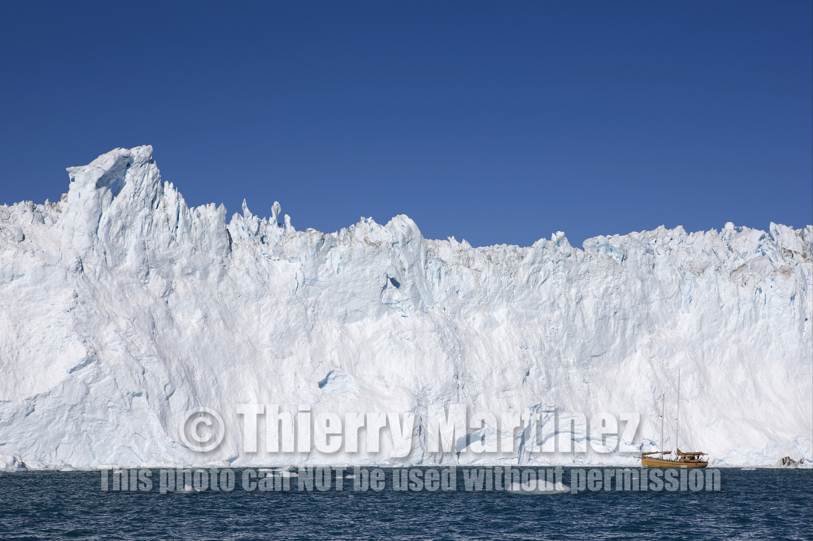 Schooner LA LOUISE sailing on west coast of Greenland.