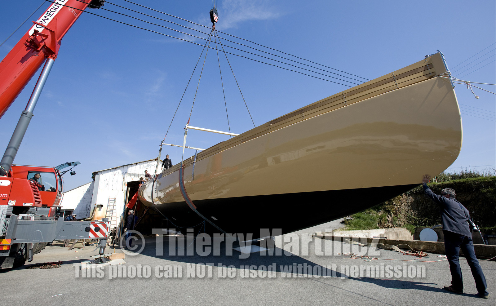 Launch of Thierry Dubois (FRA) new schooner LA LOUISE