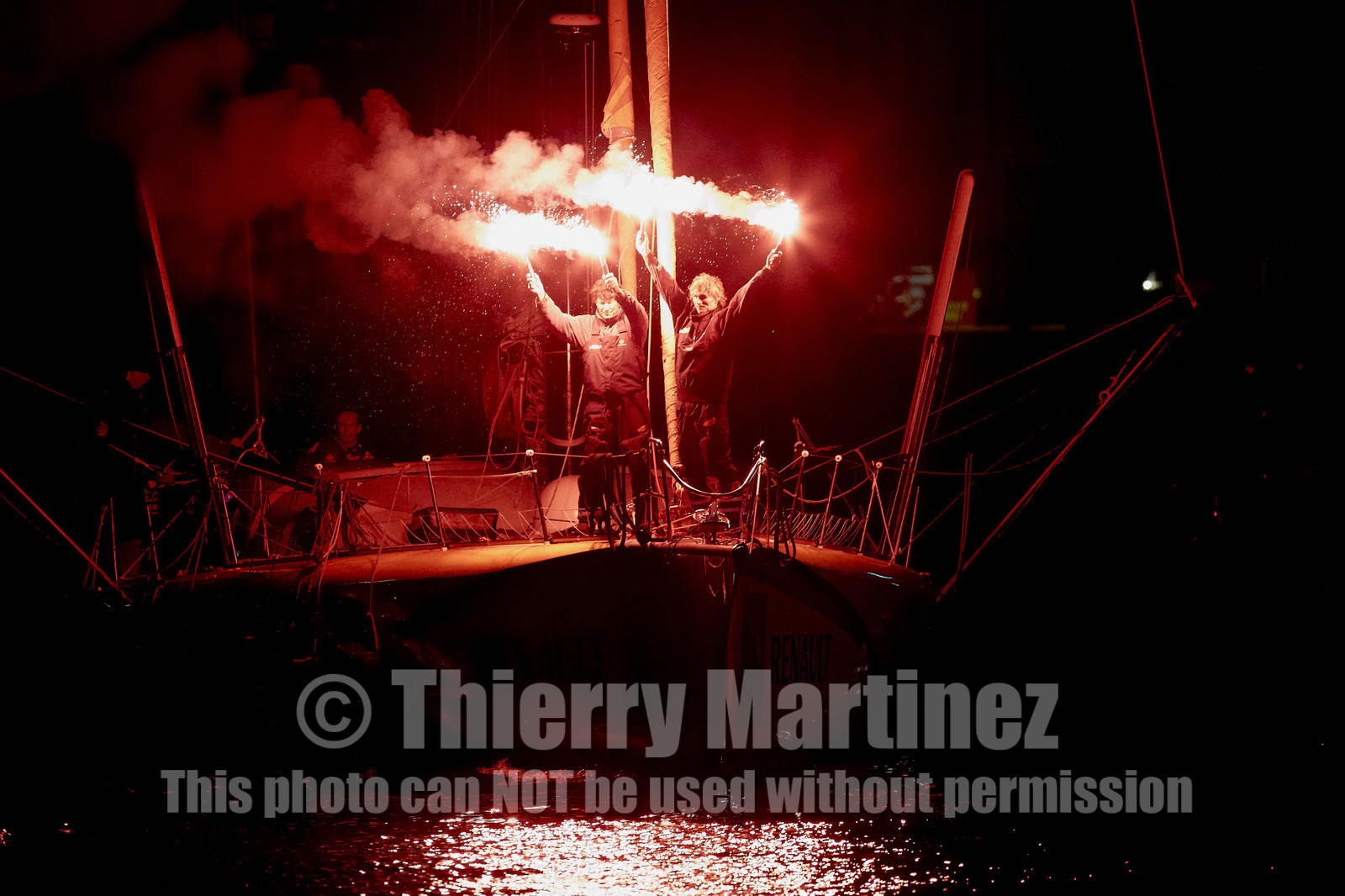 Bernard Stamm (SUI) & Jean Le Cam (FRA) winners of BWR 2014-15 on CHEMINEES POUJOULAT