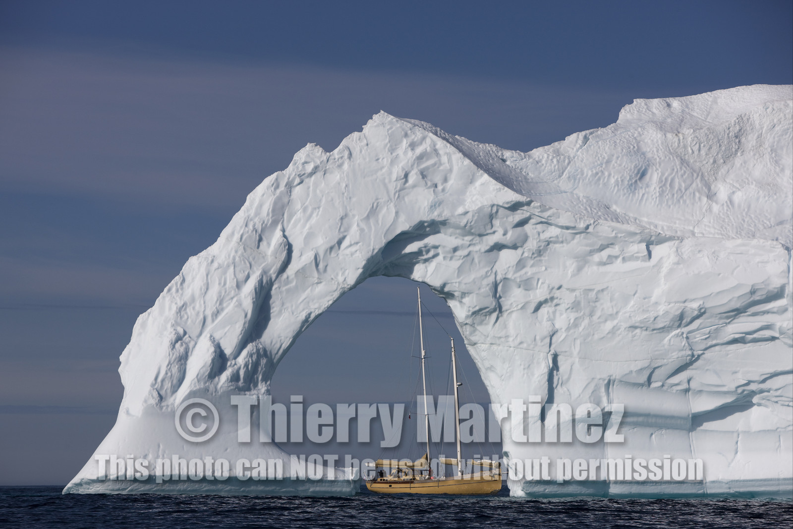 Schooner LA LOUISE sailing on west coast of Greenland.