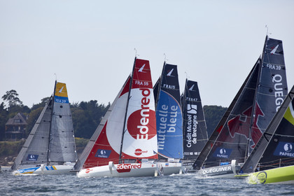 22_32966   © Thierry Martinez.PORT LA FORET, FRANCE. 28 Aout  2022.53éme édition de la Solitaire du Figaro.Départ de la 2éme étape , Port La Forêt   Royan (635NM).