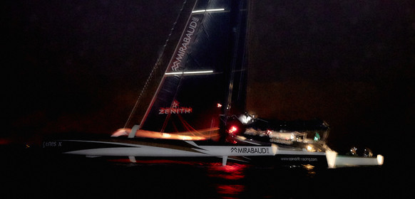 MAXI  SPINDRIFT 2 Jules Verne trophy  2015 2016 attempt.