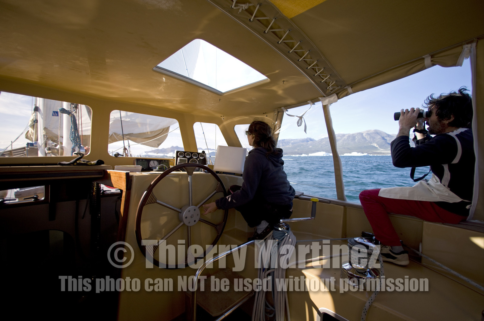 Schooner LA LOUISE sailing on west coast of Greenland.