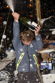 22_35134   © Thierry Martinez.ST NAZAIRE, FRANCE.07 Sept 2022.53éme édition de la Solitaire du Figaro.Arrivée de la 3éme étape , Royan    St Nazaire.Tom Laperche (Région Bretagne-CMB Performance) vainqueur de l’étape et de l’édition de la Solitaire du Figaro 2022.