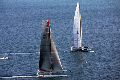33rd  AMERICA'S CUP Valencia Spain, February 2010 - Defender:  ALINGHI (ALINGHI 5) vs Challenger : BMW Oracle Racing (USA 17)