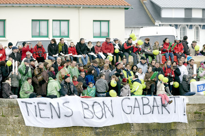 2012 13 VENDEE GLOBE. Winner arrival in Les sables d'Olonne (FRA