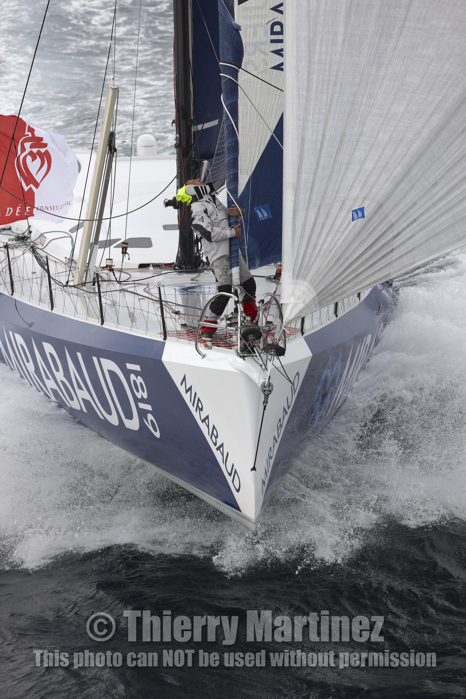 MIRABAUD  Monohull IMOCA 60, skipper Dominique Wavre (SUi)