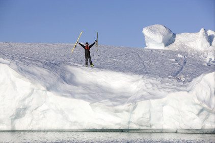 Schooner LA LOUISE sailing on west coast of Greenland.