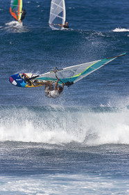 Windsurf in waves at Hookip'a Beach - North Shore Maui - Hawaii.