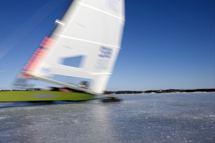 Ice Boats in Stockholm Archipelago - March 2005.