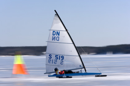 Ice Boats in Stockholm Archipelago - March 2005.