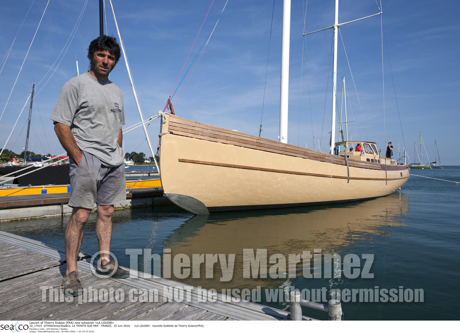 Launch of Thierry Dubois (FRA) new schooner LA LOUISE