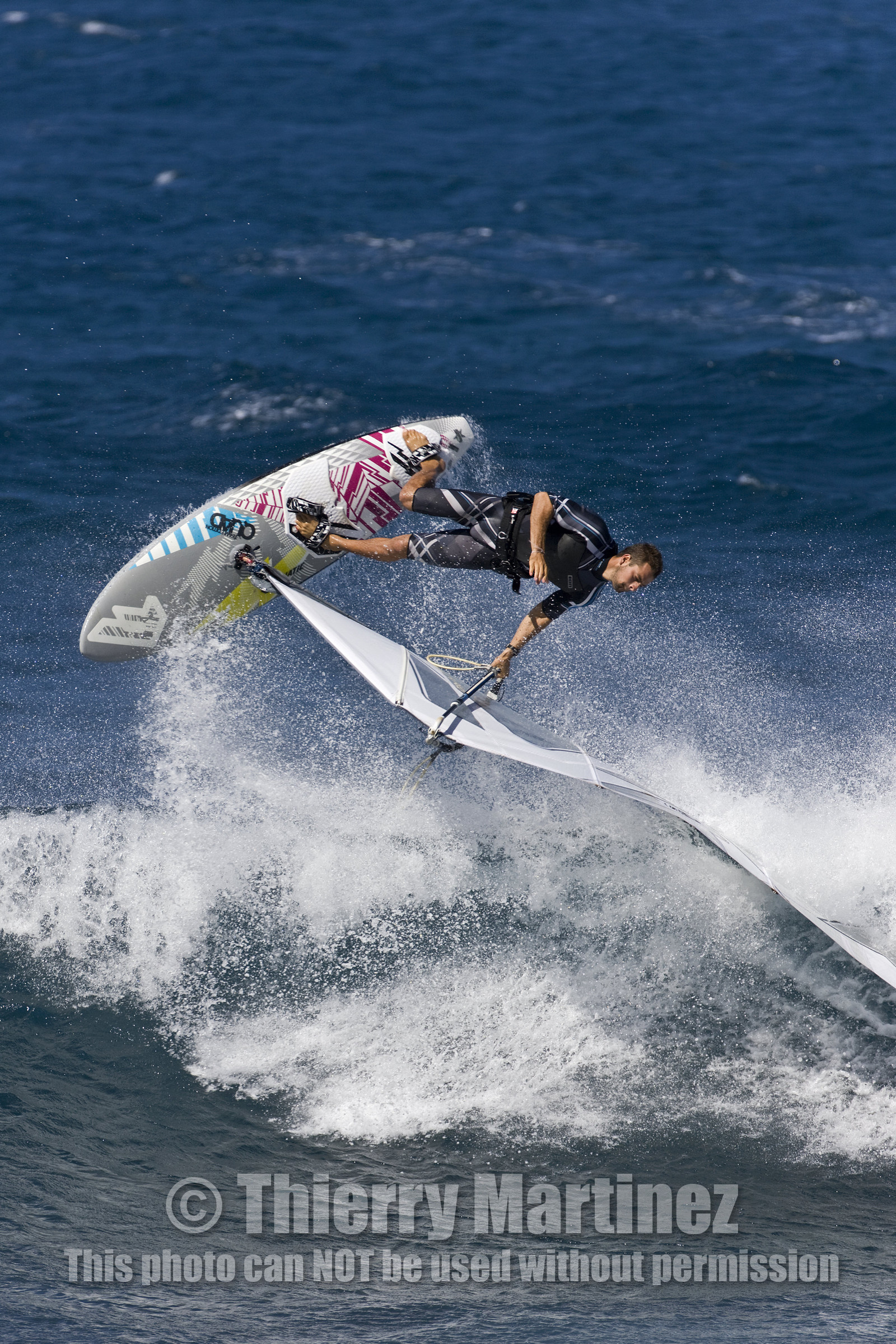 Windsurf in waves at Hookip'a Beach - North Shore Maui - Hawaii.