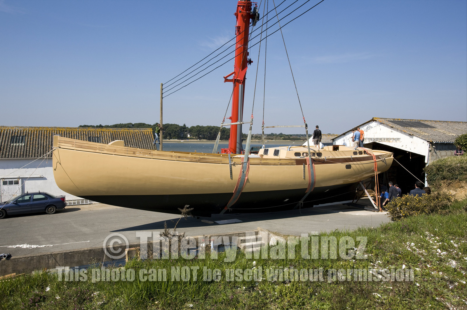 Launch of Thierry Dubois (FRA) new schooner LA LOUISE