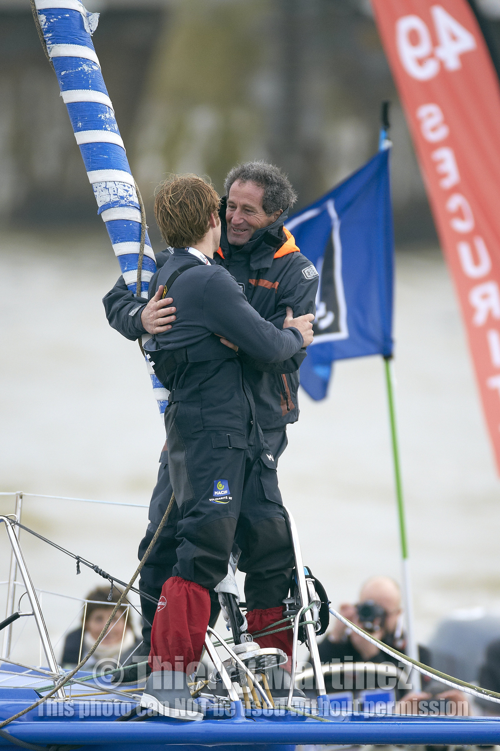 2012 13 VENDEE GLOBE. Winner arrival in Les sables d'Olonne (FRA
