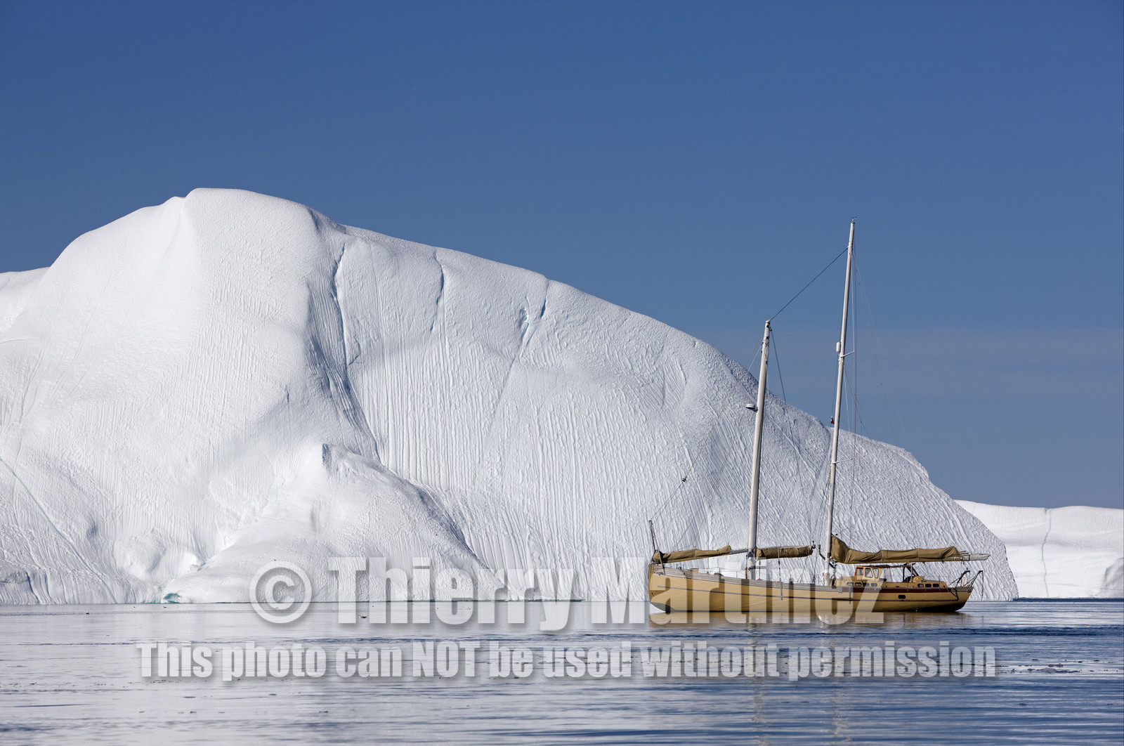 Schooner LA LOUISE sailing on west coast of Greenland.