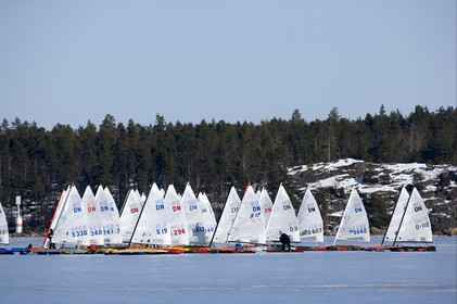 Ice Boats in Stockholm Archipelago - March 2005.