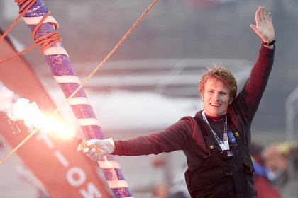 2012 13 VENDEE GLOBE. Winner arrival in Les sables d'Olonne (FRA