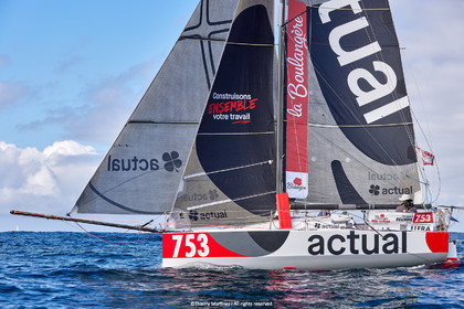 23_22235   © Thierry Martinez. LES SABLES D'OLONNE, 85 - FRANCE 25 septembre 2023.Départ MINI TRANSAT 2023. Départ du Dimanche 24 septembre retardé au Lundi 25 Sept .Les Sables d’Olonne (FRA)    Santa Cruz de la Palma ( Canaries)    St François ( Guadeloupe): 4050 NM.