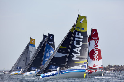 22_33007   © Thierry Martinez.PORT LA FORET, FRANCE. 28 Aout  2022.53éme édition de la Solitaire du Figaro.Départ de la 2éme étape , Port La Forêt   Royan (635NM).