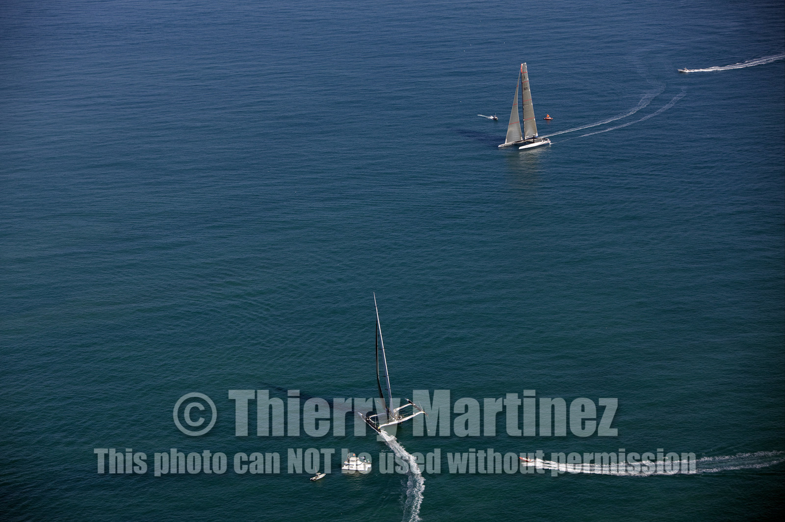 33rd  AMERICA'S CUP Valencia Spain, February 2010 - Defender:  ALINGHI (ALINGHI 5) vs Challenger : BMW Oracle Racing (USA 17)