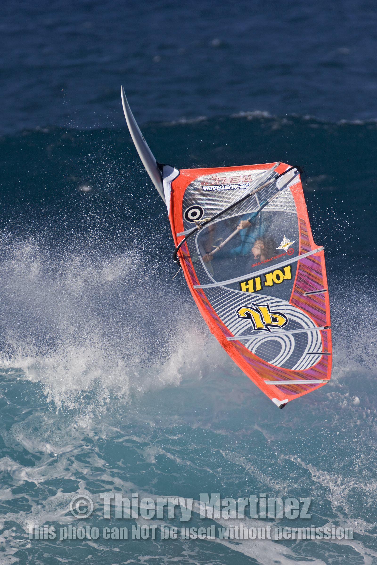Windsurf in waves at Hookip'a Beach - North Shore Maui - Hawaii.