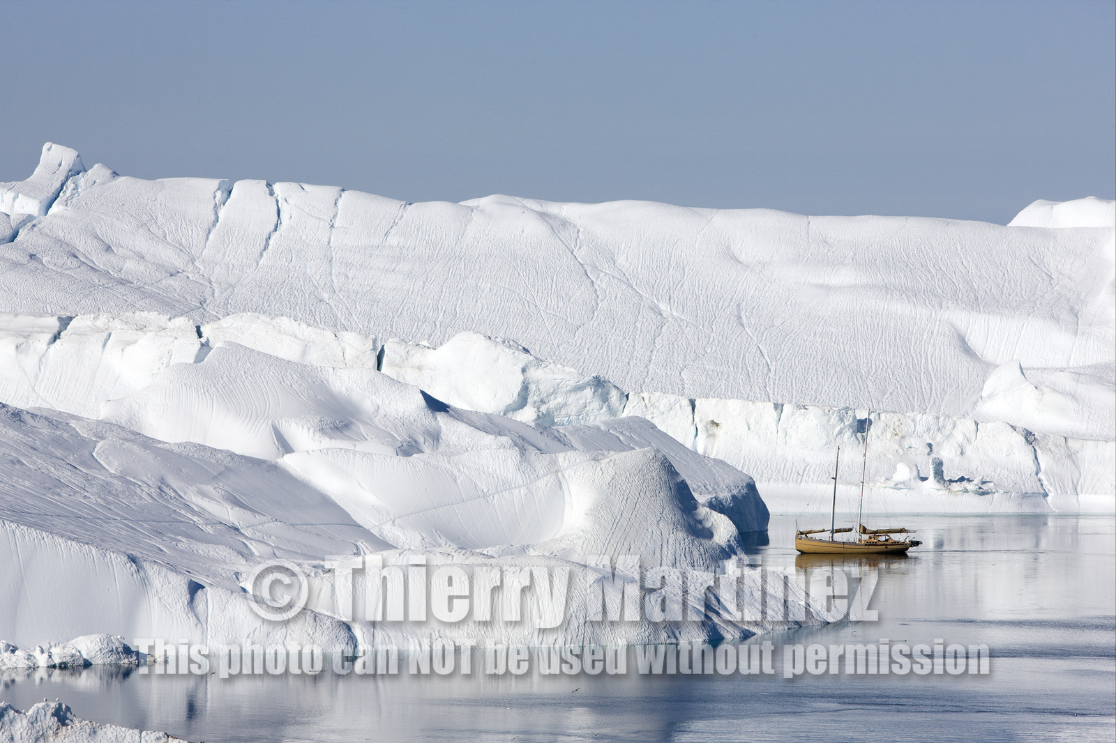 Schooner LA LOUISE sailing on west coast of Greenland.