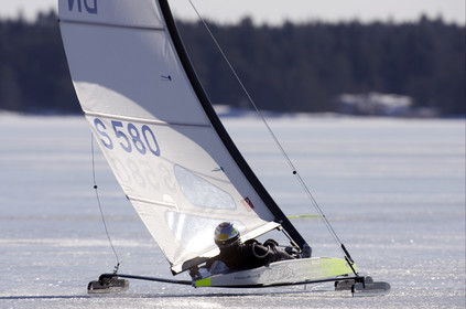 Ice Boats in Stockholm Archipelago - March 2005.