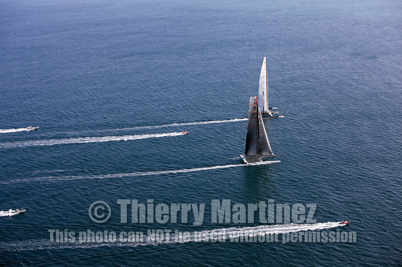 33rd  AMERICA'S CUP Valencia Spain, February 2010 - Defender:  ALINGHI (ALINGHI 5) vs Challenger : BMW Oracle Racing (USA 17)