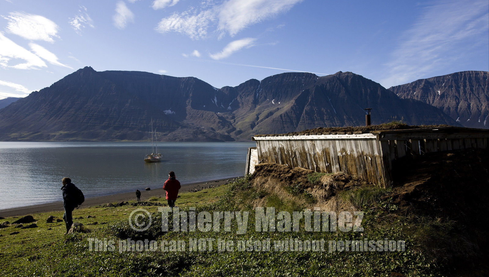 Schooner LA LOUISE sailing on west coast of Greenland.