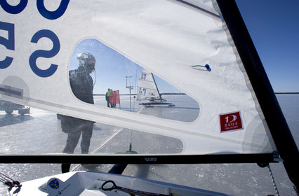 Ice Boats in Stockholm Archipelago - March 2005.