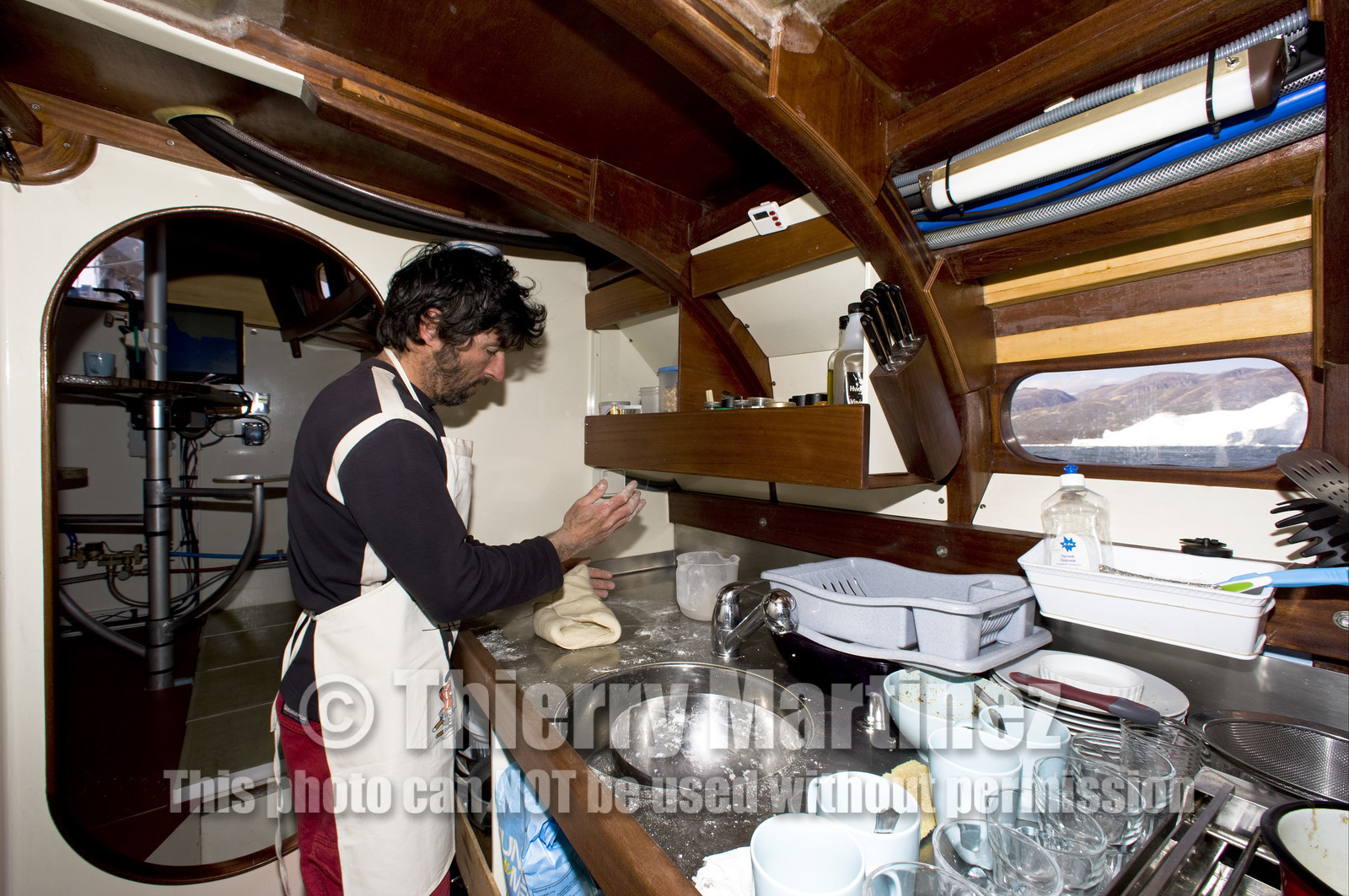 Schooner LA LOUISE sailing on west coast of Greenland.