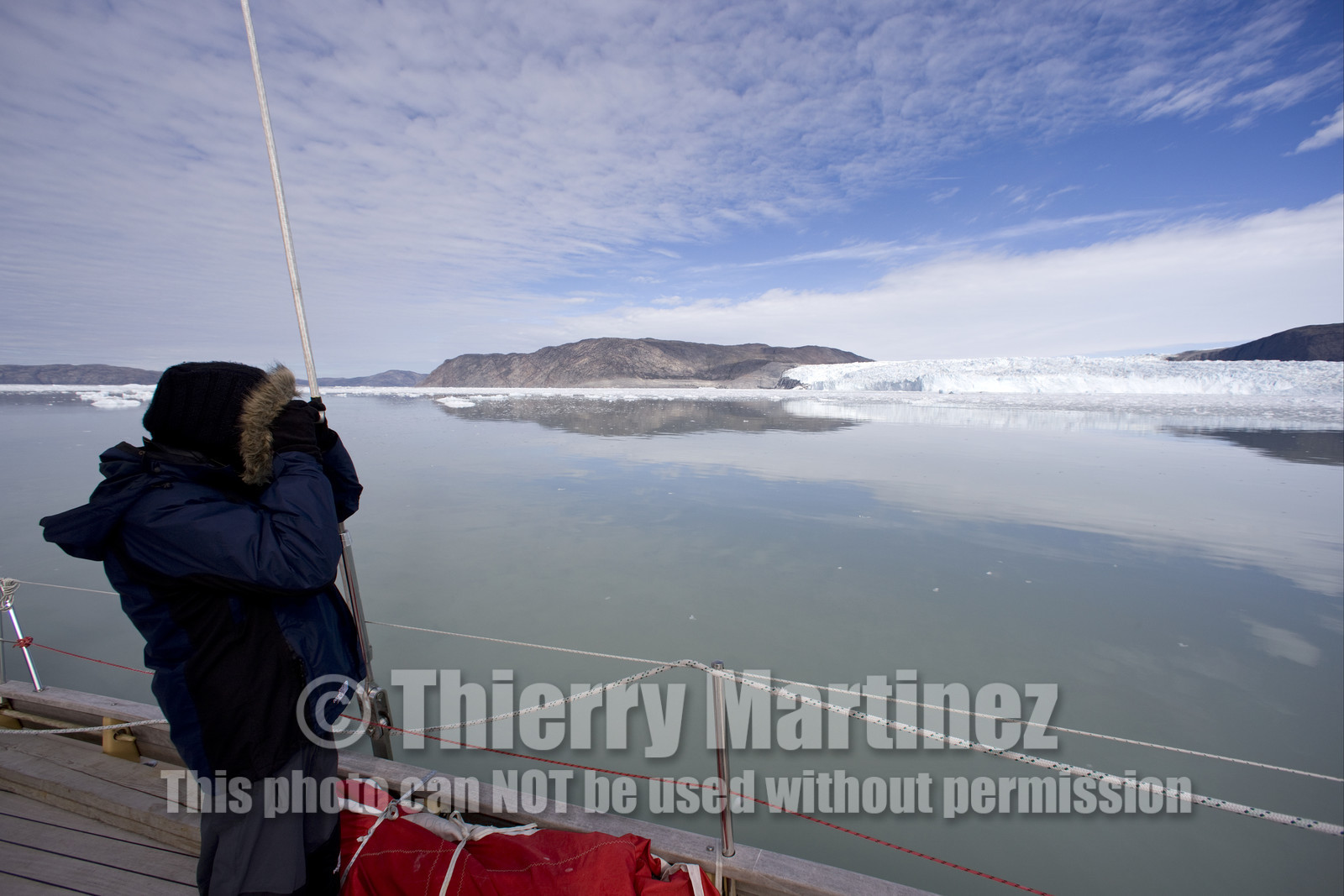 Schooner LA LOUISE sailing on west coast of Greenland.