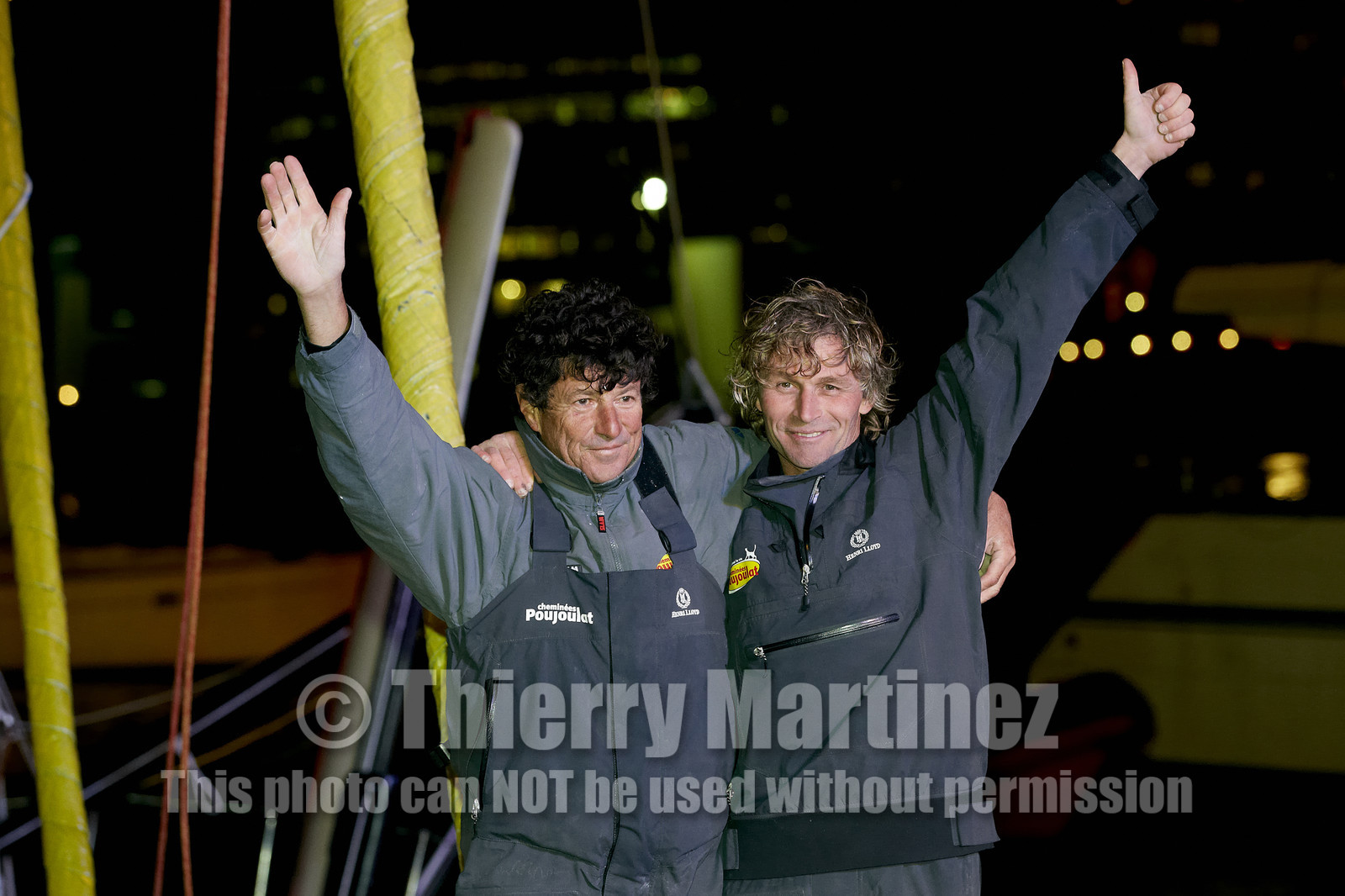 Bernard Stamm (SUI) & Jean Le Cam (FRA) winners of BWR 2014-15 on CHEMINEES POUJOULAT