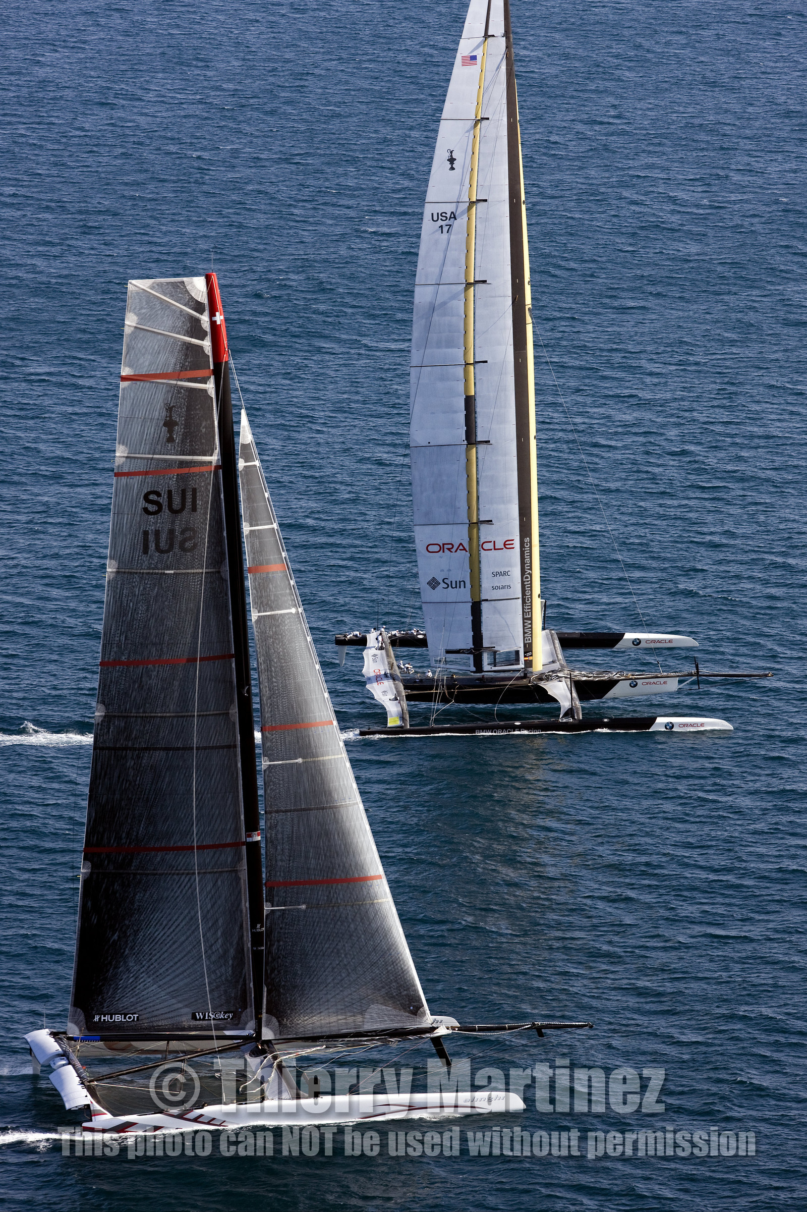 33rd  AMERICA'S CUP Valencia Spain, February 2010 - Defender:  ALINGHI (ALINGHI 5) vs Challenger : BMW Oracle Racing (USA 17)