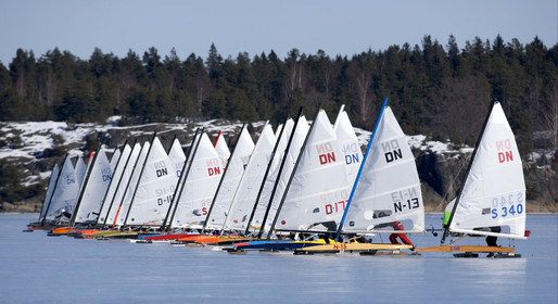 Ice Boats in Stockholm Archipelago - March 2005.