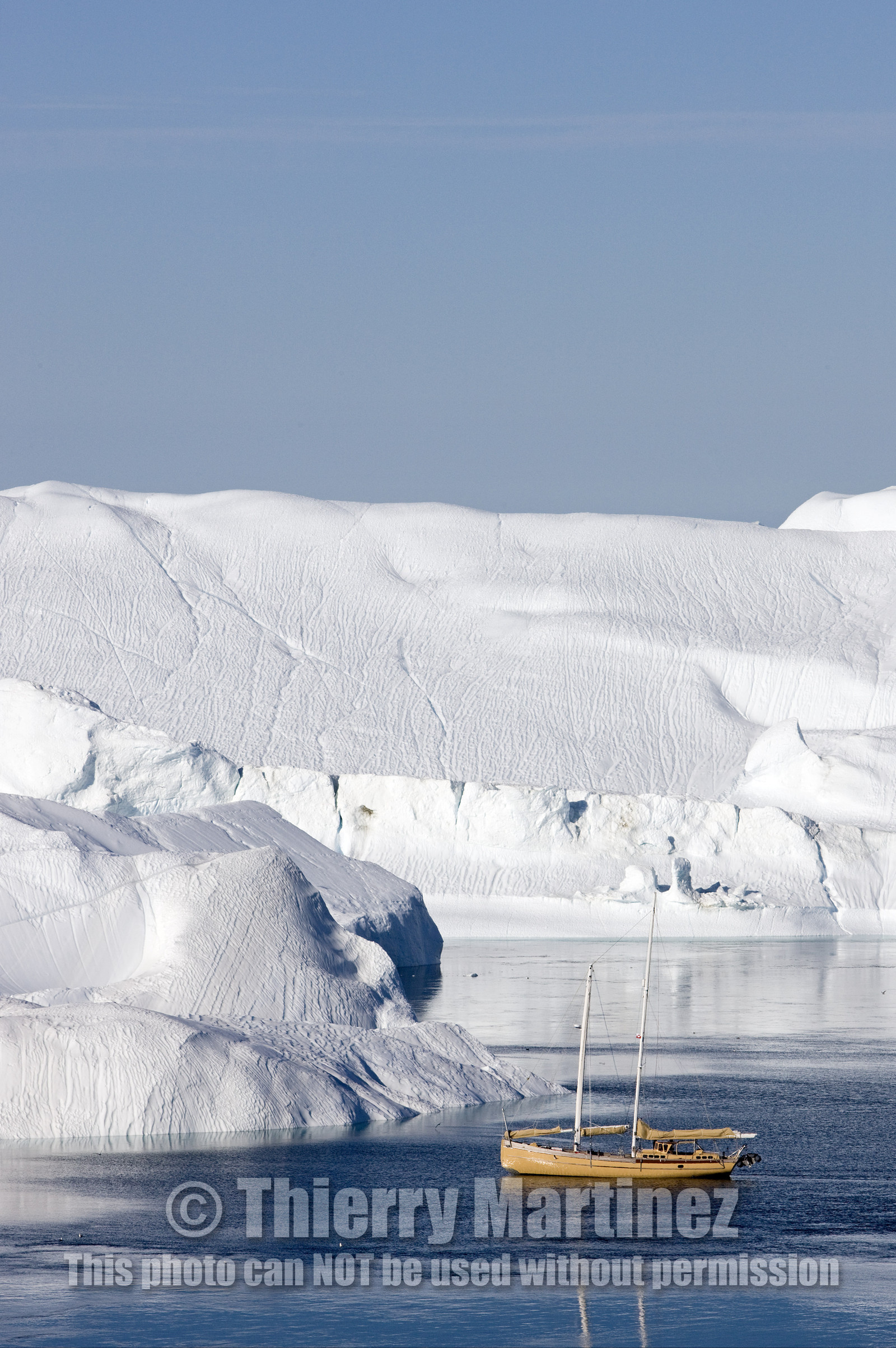 Schooner LA LOUISE sailing on west coast of Greenland.