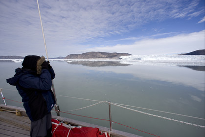 Schooner LA LOUISE sailing on west coast of Greenland.