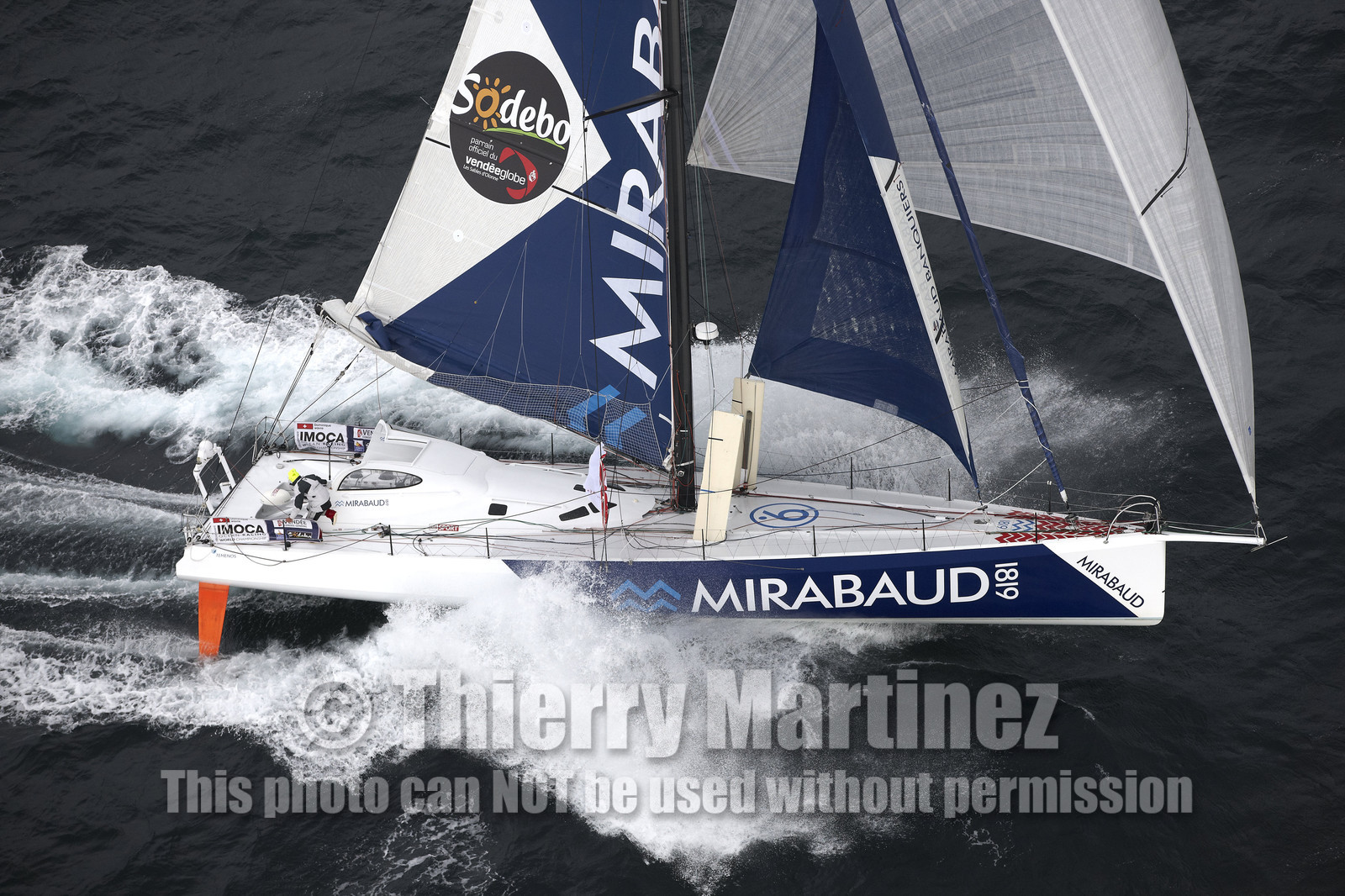 MIRABAUD  Monohull IMOCA 60, skipper Dominique Wavre (SUi)