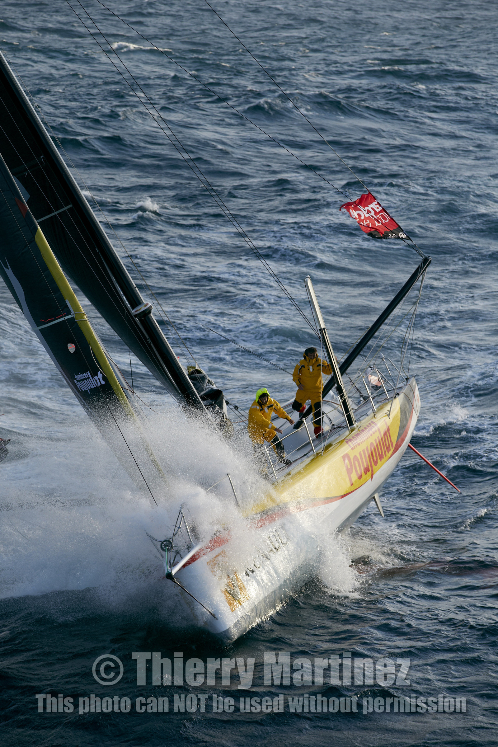 2014 BARCELONA WORLD RACE. Bernard Stamm (SUI) & Jean Le Cam (FRA) on CHEMINEES POUJOULAT