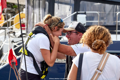 23_21734   © Thierry Martinez. LES SABLES D'OLONNE, 85 - FRANCE 25 septembre 2023.Départ MINI TRANSAT 2023. Départ du Dimanche 24 septembre retardé au Lundi 25 Sept .Les Sables d’Olonne (FRA)    Santa Cruz de la Palma ( Canaries)    St François ( Guadeloupe): 4050 NM.