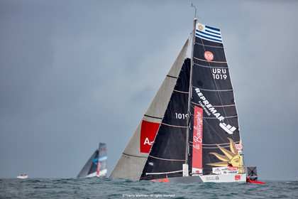 23_22582   © Thierry Martinez. LES SABLES D'OLONNE, 85 - FRANCE 25 septembre 2023.Départ MINI TRANSAT 2023. Départ du Dimanche 24 septembre retardé au Lundi 25 Sept .Les Sables d’Olonne (FRA)    Santa Cruz de la Palma ( Canaries)    St François ( Guadeloupe): 4050 NM.
