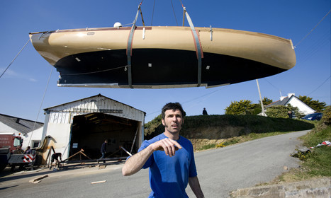 Launch of Thierry Dubois (FRA) new schooner LA LOUISE