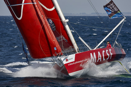 MACSF , Bertrand de Broc et Marc Guillemot avant la Transat Jacques Vabre 2015.