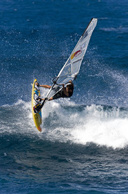 Windsurf in waves at Hookip'a Beach - North Shore Maui - Hawaii.