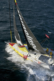 2014 BARCELONA WORLD RACE. Bernard Stamm (SUI) & Jean Le Cam (FRA) on CHEMINEES POUJOULAT