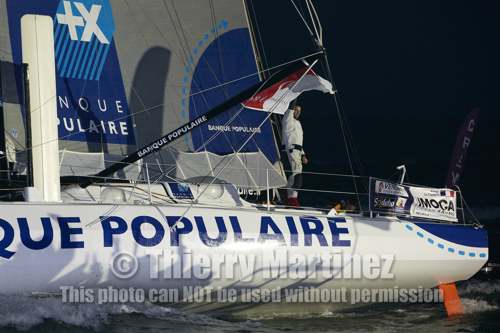 2012 13 VENDEE GLOBE. Armel Le Cleac'h (FRA) BANQUE POPULAIRE 2nd .