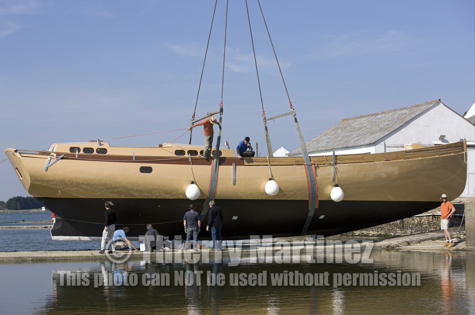 Launch of Thierry Dubois (FRA) new schooner LA LOUISE