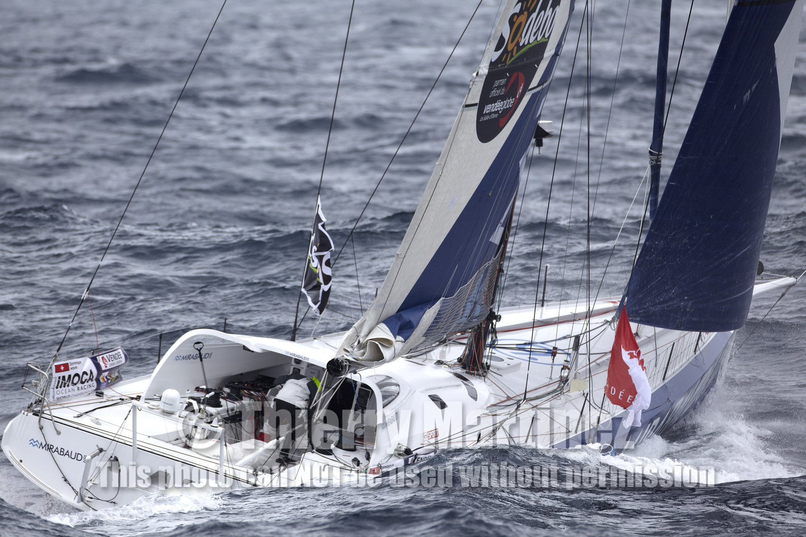 MIRABAUD  Monohull IMOCA 60, skipper Dominique Wavre (SUi)